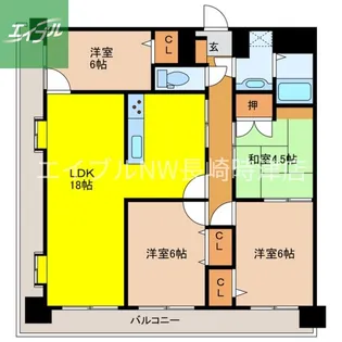 長崎県長崎市葉山1丁目【マンション】の間取り
