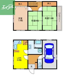 長崎県西彼杵郡時津町浦郷【一戸建】の間取り