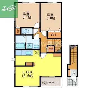 カルムプロムナードⅡ【2階】の間取り