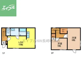 長崎県西彼杵郡時津町浜田郷【一戸建】の間取り