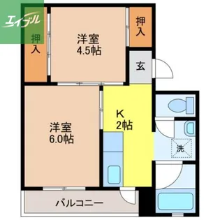 ビレッジハウス琴海Ⅰ【3階】の間取り