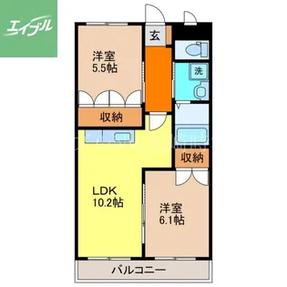 長崎県西彼杵郡長与町吉無田郷【マンション】の間取り