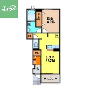 長崎県西彼杵郡時津町日並郷【アパート】の間取り