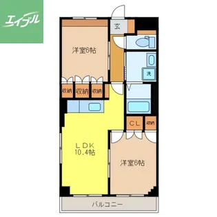 リバティーヒルズ【2階】の間取り