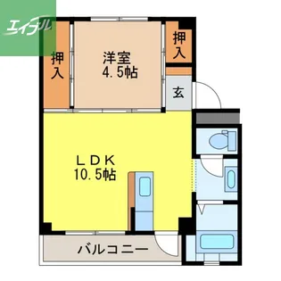 ビレッジハウス時津2号棟【3階】の間取り