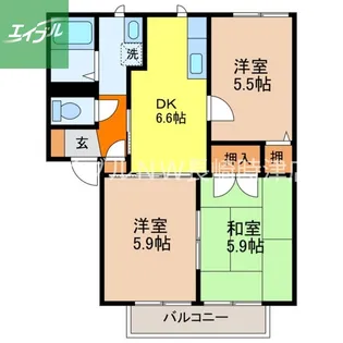 フォーレスS B棟【1階】の間取り