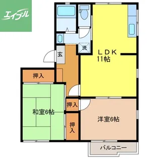 長崎県長崎市葉山2丁目【アパート】の間取り