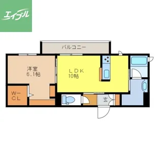 シャーメゾンレゼル【203号室】の間取り
