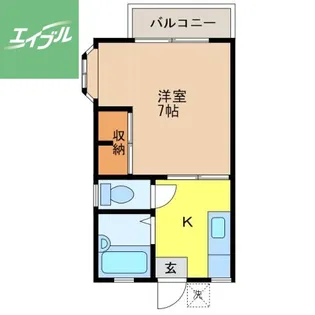 インペリアル三原台【201号室】の間取り