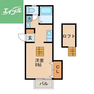 F・西北【202号室】の間取り