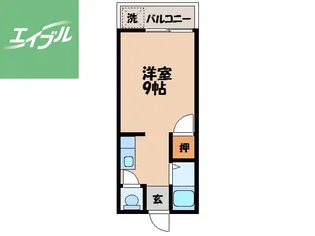 シャトー大手【214号室】の間取り