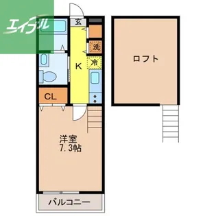 aile AOYAMA【206号室】の間取り