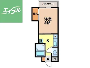 アーバンパレスA【206号室】の間取り