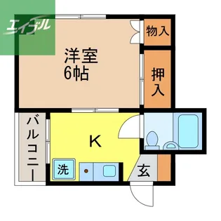 桜音ちとせ【401号室】の間取り