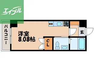 第一ハタビル L・FLORE【401号室】の間取り