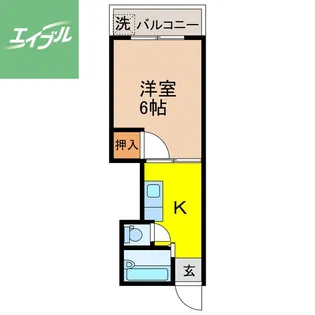フラワーヒルズⅠ【402号室】の間取り