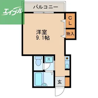 パージュ弐番館【103号室】の間取り