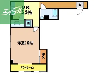 梶田ビル【302号室】の間取り