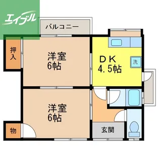 川崎アパート【202号室】の間取り