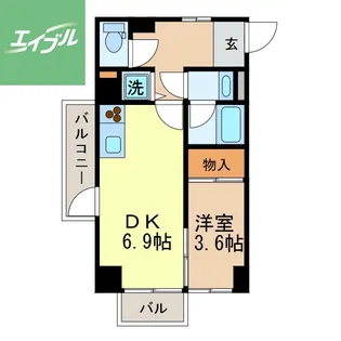 ブラン・ネージュ おおはし【1階】の間取り
