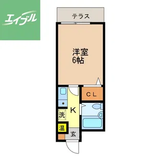 サンロージュ平和町【107号室】の間取り