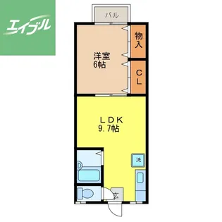 コーポ・レピュート高尾【204号室】の間取り