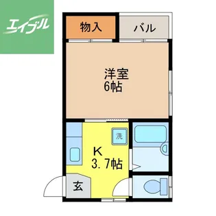 コーポ・レピュート高尾【106号室】の間取り