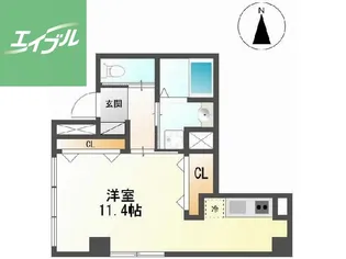 A&mFelicie【101号室】の間取り