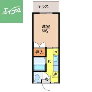 コーポ緑ヶ丘【203号室】の間取り