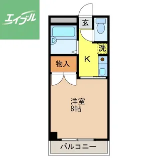 Tableau de KUSUMI【205号室】の間取り