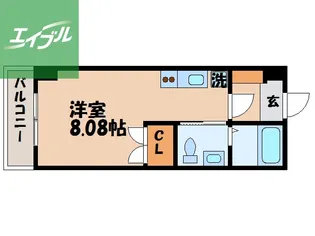 第一ハタビル L・FLORE【603号室】の間取り