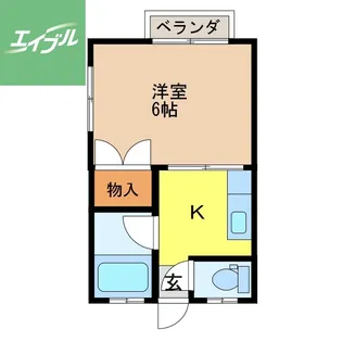 IMPROVE江平【208号室】の間取り