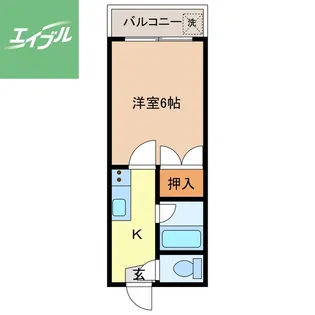 ラブリーⅡ【201号室】の間取り