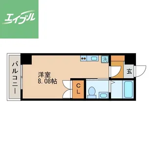 第一ハタビル L・FLORE【201号室】の間取り