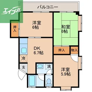 アイライフ【202号室】の間取り