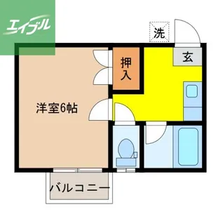 1Rの間取り画像