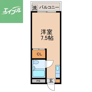 パレスアーバン【503号室】の間取り