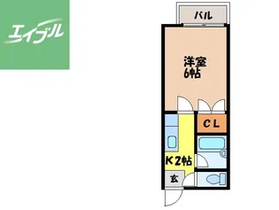 サンパール三原 A棟【108号室】の間取り