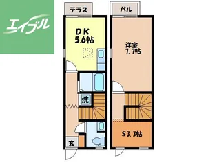 グリーンコート川平【1階】の間取り