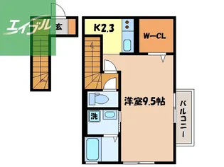 K・フィールド【2階】の間取り