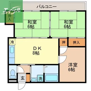 アーバンパレスB【301号室】の間取り