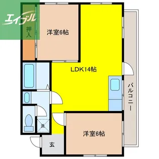 マルワビル【2階】の間取り
