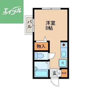パージュ弐番館【107号室】の間取り