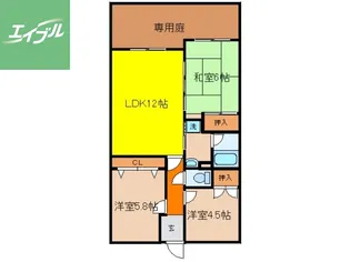 ラポール青山【103号室】の間取り