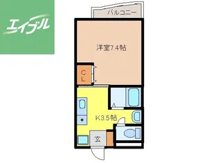 ミミ・エデン【2階】の間取り