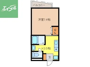 ミミ・エデン【2階】の間取り