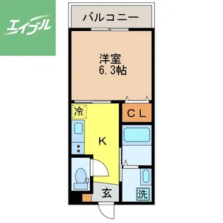 1Kの間取り画像