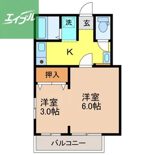 第二コーポ辻【205号室】の間取り