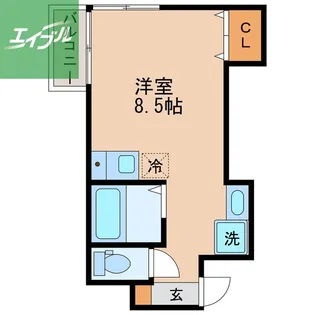 ハピーロード赤迫一番館【4階】の間取り
