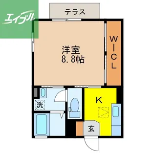 ショコラハウス【101号室】の間取り